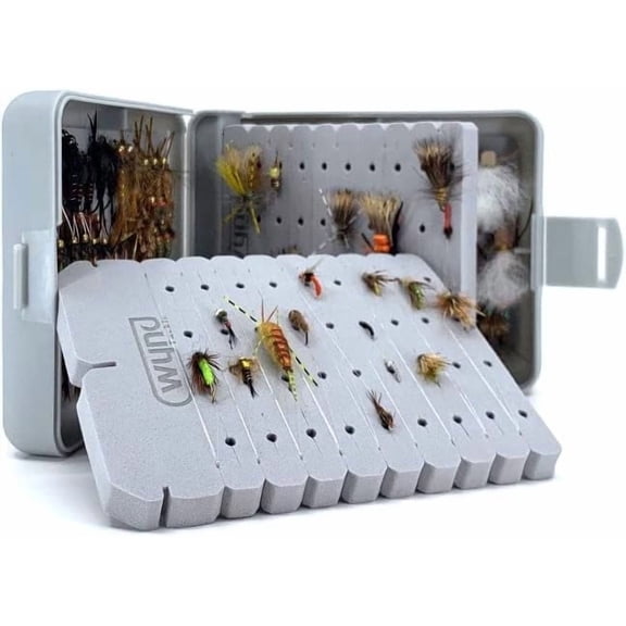 Bynder Series 01 Fly Box Combo | Ultra Lightweight Fly Box with (2) Two Removable Center Rig Card | Stores 176 Flies and 9 Dropper Rigs
