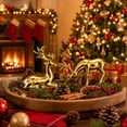 thumbnail image 1 of Byndra Christmas Reindeer Figurine, White Deer Statue for Christmas Decoration Indoor, Mantel Tabletop Decor, 1 of 7
