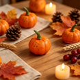 thumbnail image 1 of Byndra Fall Mini Foam Pumpkin Decor, 6cm Artificial Pumpkin with Realistic Texture and Stem and Classic Style, Table Centerpiece for Autumn, Halloween, Thanksgiving, Home Display, 1 of 6