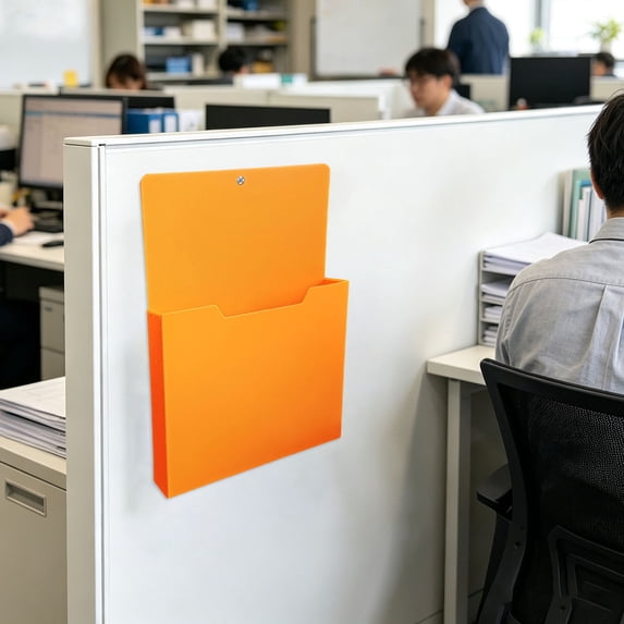 Byndra Magnetic File Organizer, A4 Paper Holder Folder for Fridge Wall Whiteboard Office Mail and Document Storage