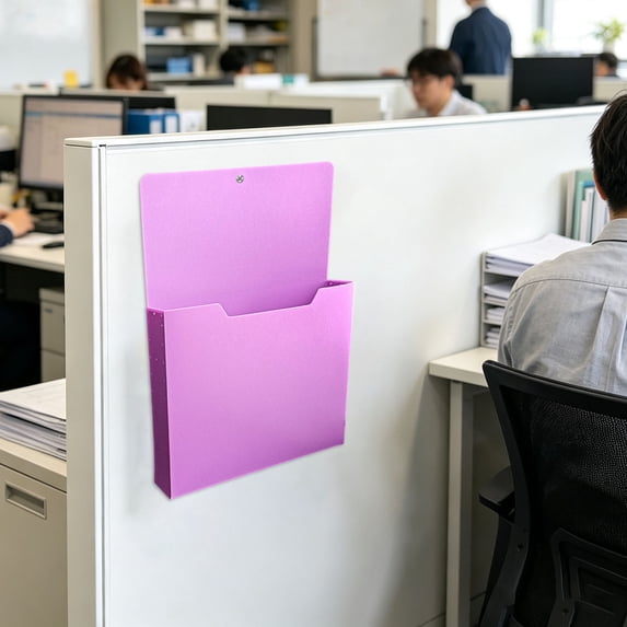 Byndra Magnetic File Organizer, A4 Paper Holder Folder for Fridge Wall Whiteboard Office Mail and Document Storage