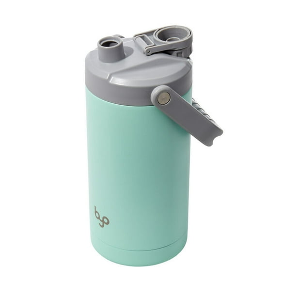 Byo 64 Oz Double Walled Insulated Stainless Steel Bottle (Mint) - BPA-Free Leakproof Chug Lid, Durable Sweat-Proof Silicone Grip Handle - Hydration Essential for Gym, Fitness, Healthy Lifestyle