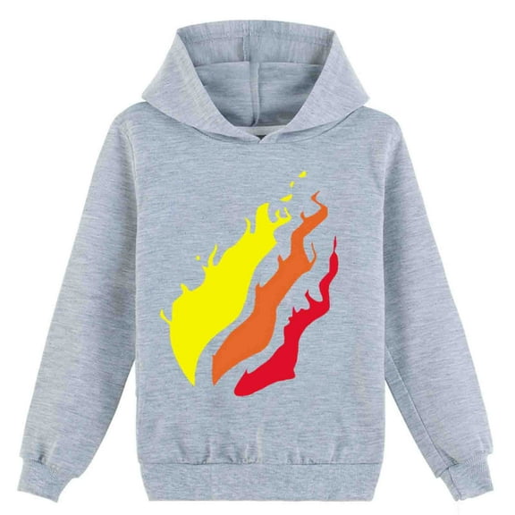 Byoo Big Boy Hoodie Fire Printed Hooded Long Sleeve Sweatshirt Kids Soft Casual Daily Clothes for Kids