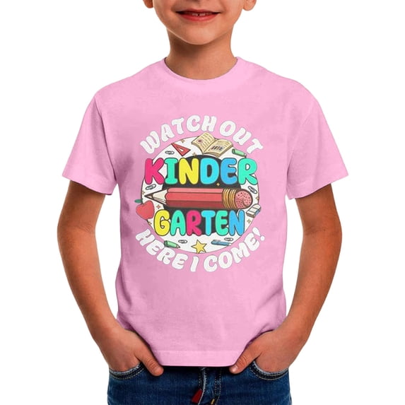 Byoo Big Boy Kindergarten Graphic T Shirt Trendy Back To School Short Sleeve Tee Shirt Top