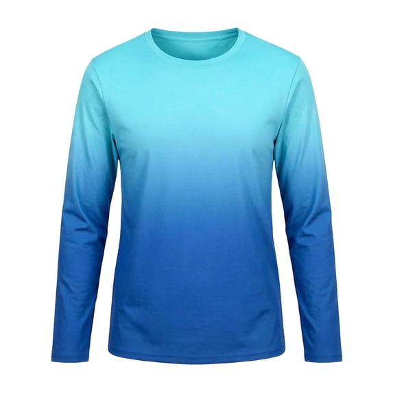 Byoo Big Boy UPF 50+ Sun Swim Shirt Rash Guard Swimwear Gradient Long Sleeve Beach T Shirt,Blue