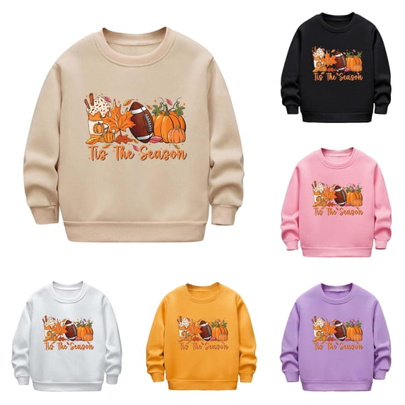 Byoo Big Boy's Fall Harvest Hoodie Hooded Sweatshirt Printed Crew Neck Sweatshirt Autumn Daily Pullover Sweatshirt,Khaki
