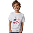 thumbnail image 1 of Byoo Big Boys American Flag Fighter Jet Print T-Shirt Patriotic Short Sleeve Casual Crew Neck Kids Tee, 1 of 6