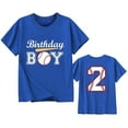 thumbnail image 1 of Byoo Big Boys Birthday T Shirt Letter Print Sports Tee Short Sleeve Crew Neck T-Shirt, 1 of 3