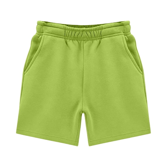Byoo Big Boys Burgundy Casual Sweat Shorts Elastic Waist Comfortable Everyday Wear Shorts,Light Green2
