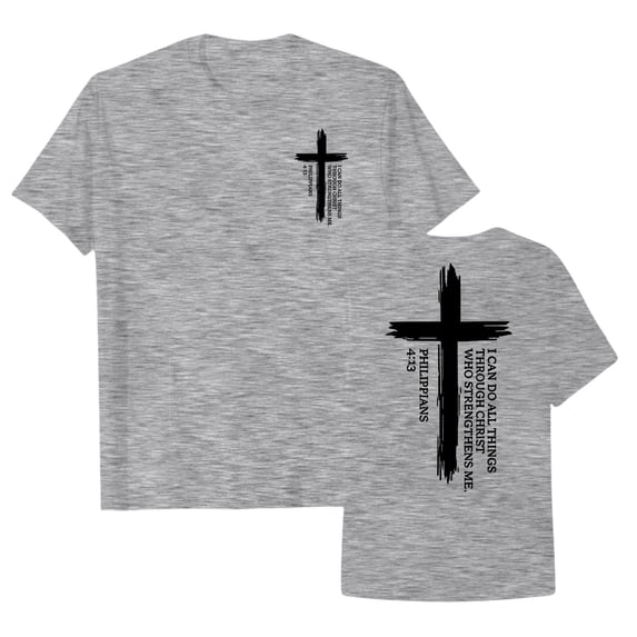 Byoo Big Boys Cross Print T Shirt Inspirational Scripture Verse Short ...