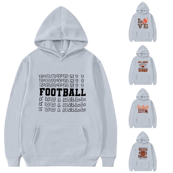 Byoo Big Boys Football Sunday Print Hoodie Loose Fit Long Sleeve Hoodies Holiday Casual Hooded Sweatshirt,GY5