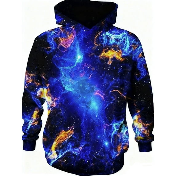 Byoo Big Boys Hoodie Colorful Smock Printed Drawstring Long Sleeve Pullover Hooded Sweatshirt Soft Daily Kids Clothes