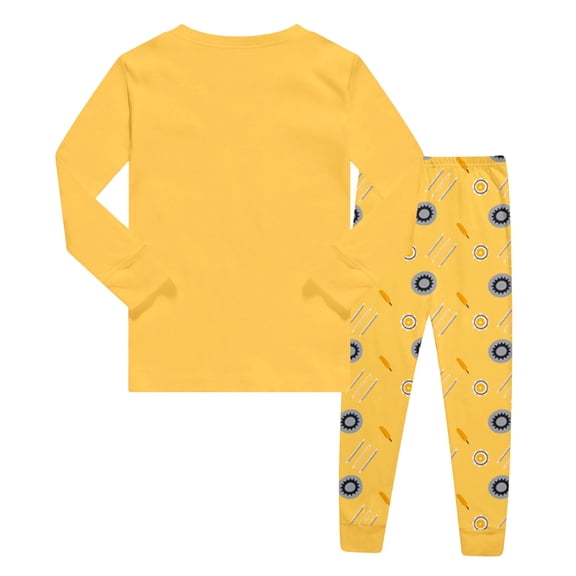 Byoo Big Boys Loungewear Outfit Cartoon Dinosaur Graphic Soft Pullover Top Pants Outfit Cozy Soft Kids Sleepwear Set