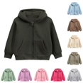 thumbnail image 1 of Byoo Big Boys Solid Zip Up Hoodie Long Sleeve Casual Hooded Sweatshirt With Pocket Daily Wear Hoody Sweatshirts,Black, 1 of 3