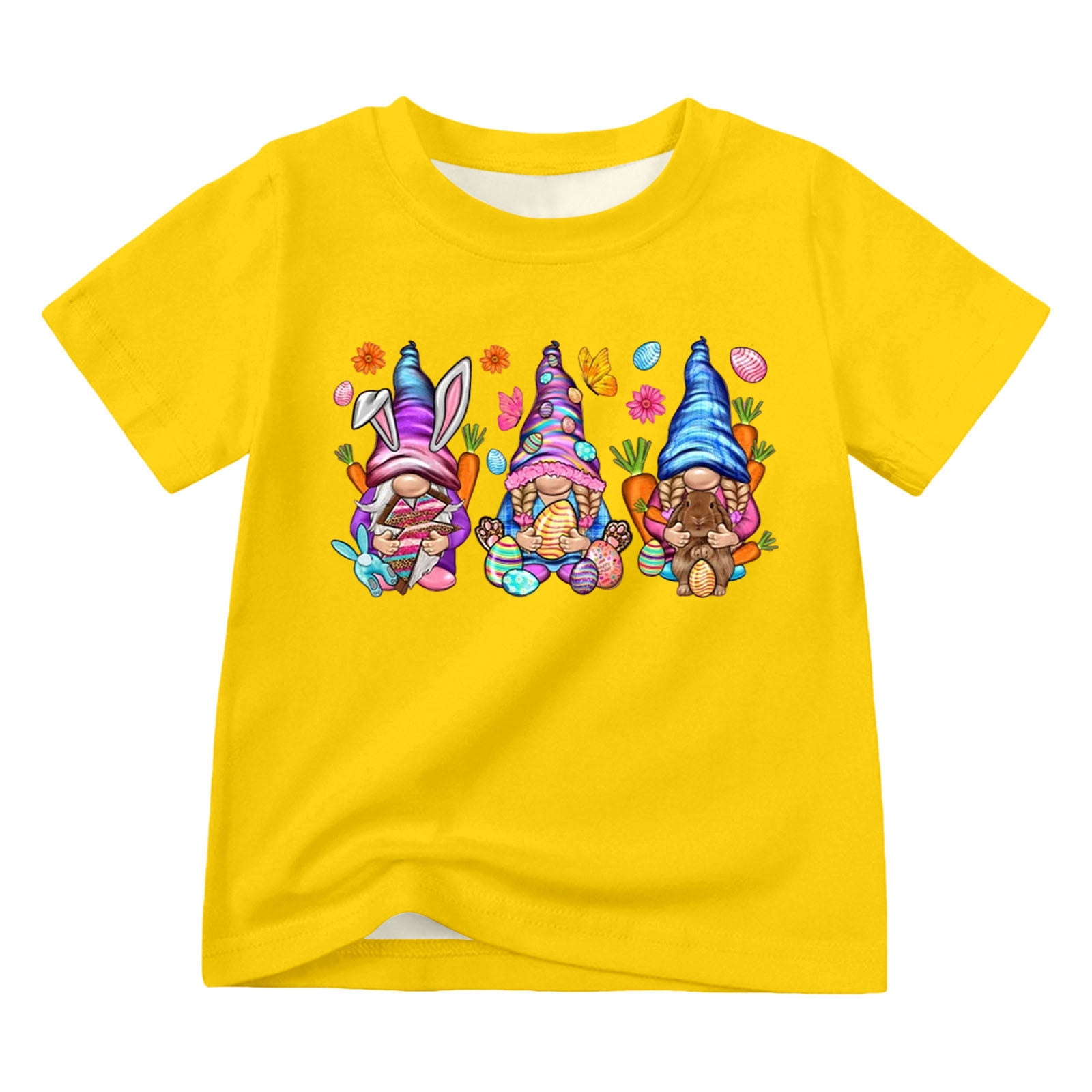 Byoo Big Girl Basic T-Shirt Easter Cartoon Character Print Short Sleeve ...