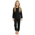 thumbnail image 1 of Byoo Big Girl Outfit Set Ribbed Solid Long Sleeve Pullover Top Pants Knitted Sleepwear Soft Breathable Homewear, 1 of 4