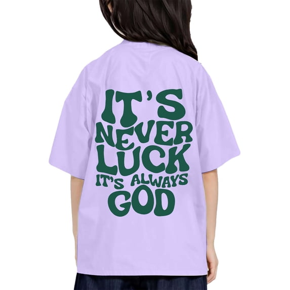 Byoo Big Girl Oversized Shirt Letter Graphic Short Sleeve Crewneck Pullover Top Active T Shirt,Purple