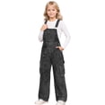 thumbnail image 1 of Byoo Big Girl Retro Washed Overall Jeans Baggy Wide Leg Straight Fit Pocket Denim Jumpsuit Kids Vintage Relaxed Fit Pants, 1 of 5