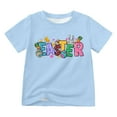 thumbnail image 1 of Byoo Big Girl Tee Top Easter Letter Printed Short Sleeve Crew Neck Popular Tshirt Summer Soft Tough T Shirt,Blue, 1 of 5