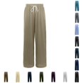 thumbnail image 1 of Byoo Big Girl's Drawstring Split Hem Casual Pants Loose Fit Trousers Summer Trip Bottoms,Khaki, 1 of 8