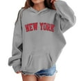 thumbnail image 1 of Byoo Big Girl's New York Printed Hoodie Kids Sports Long Sleeve Hooded Sweatshirt Top, 1 of 4
