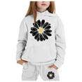 thumbnail image 1 of Byoo Big Girl s Sweatsuit Sets Daisy print Long Sleeve Pullover Hoodie Sweatpants Tracksuit Sets Child Soft Cozy Cloth Set, 1 of 4