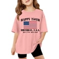 thumbnail image 1 of Byoo Big Girls Classic T Shirt 4th of July US Flag Print Short Sleeve Crewneck Oversized Top Tee Shirt, 1 of 4