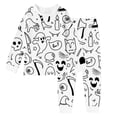 thumbnail image 1 of Byoo Big Girls Fun Halloween Sleepwear Set Round Neck Printed Nightwear Sets Rest Homewear Set,White, 1 of 4