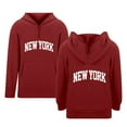 thumbnail image 1 of Byoo Big Girls Hoodie New York Print Zipper Hooded Sweatshirt Long Sleeve Pullover Top, 1 of 6
