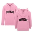 thumbnail image 1 of Byoo Big Girls Hoodie New York Print Zipper Hooded Sweatshirt Long Sleeve Pullover Top, 1 of 6