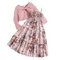 thumbnail image 1 of Byoo Big Girls Outfits Floral Print Sleeveless Dress with Long Sleeve Cardigan Set, 1 of 8