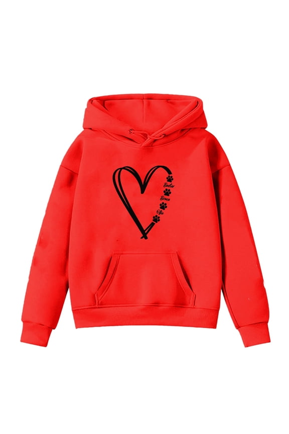 Big Girls Oversize Hoodie Sweatshirts My Lifeguard Walks on Water Letter Printed Hoody Pullover Top Soft Basic Sweatshirt