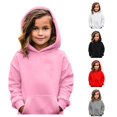 thumbnail image 1 of Byoo Big Girls Solid Hoodie Long Sleeve Basic Hooded Sweatshirt Casual Daily Pullover Sweatshirt,Pink, 1 of 5