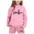 thumbnail image 1 of Byoo Big Girls Sweatsuit Letter Print Pullover Hoodie and Joggers Set Casual Outfits, 1 of 5