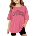 thumbnail image 1 of Byoo Big Girls T-Shirt Letter Print Loose Fit T Shirt Short Sleeve Crew Neck Tshirt, 1 of 6