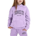 thumbnail image 1 of Byoo Big Girls Tracksuit Letter Graphic Full Sleeved Hoodie Sweatpants Sweatsuit Child Cozy Active Clothes Sets, 1 of 4