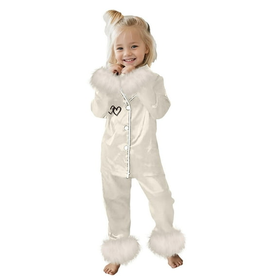 Byoo Big Girls Warm Pajamas Set Button Down Top Trousers 2Pc Sleepwear Soft Relaxed Fit Homewear