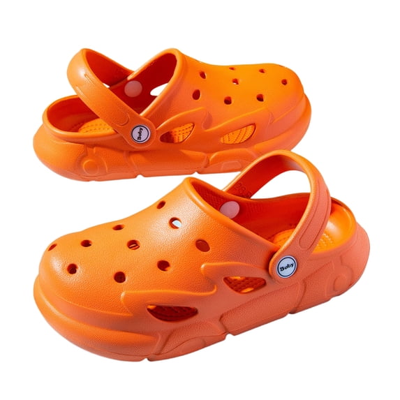 Byoo Boy Perforated Clog Sandals Breathable Adjustable Strap Casual Slippers Non- Shoes for Kids