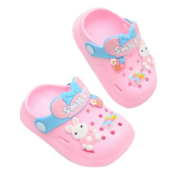 Byoo Boys Girls Clogs Comfortable Closed Back Decor Adjustable Strap Slippers Durable Beach Sandals Shoes