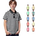 thumbnail image 1 of Byoo Boys Striped Polo Shirt Classic Back To School Short Sleeve Polos Classroom Daily Top, 1 of 5