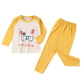 Byoo Bunny Rabbit Printed Little Girls Sleepwear Breathable Full Sleeve ...