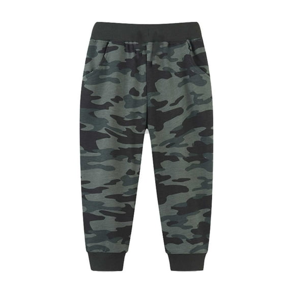 Byoo Camo Graphic Toddler Boys Jogger Pants High Rise Elastic Waist Trousers with Pockets Kids Soft Casual Harem Pants