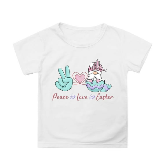 Byoo Cartoon Character Print T Shirt for Big Girl Easter Basic Short ...