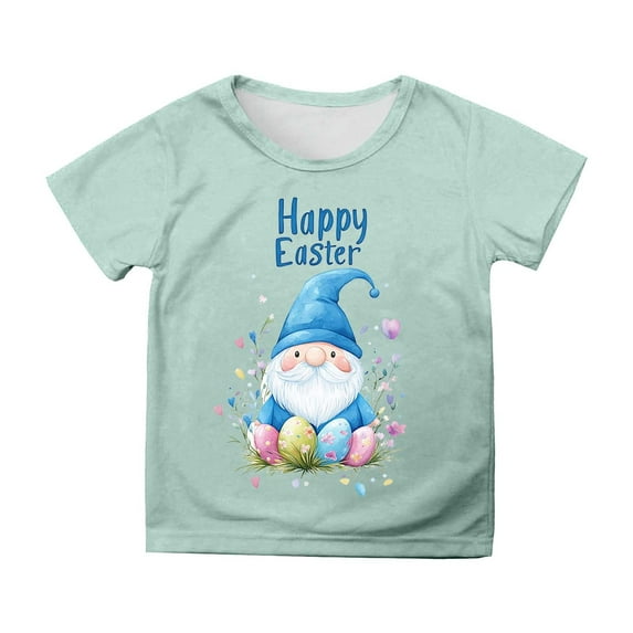 Byoo Cartoon Character Printed T-Shirt for Tween Girl Easter Short-Sleeve Round Neck Kids Breathable Tee Top Casual Comfy Tee Top, Sizes12-13Y