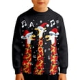 thumbnail image 1 of Byoo Christmas Toddler Boys Sweatshirt Giraffe Graphic Round Neck Knited Ribbed Top Holiday Casual Xmas Pullover Shirt, 1 of 5