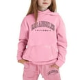 thumbnail image 1 of Byoo Clothing Set for Little Girl Letter Graphic Hooded Pullover Sweatshirt Pants Sweatsuit Outfit Active Comfy Tracksuit Set, 1 of 4