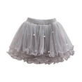 thumbnail image 1 of Byoo Dance Cake Skirt for Little Girls Solid High Rise Elastic Waist Mardi Gras Summer Skirts Outdoor Soft Daily Kids Skirt, 1 of 3