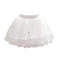 thumbnail image 1 of Byoo Dance Cake Skirt for Tween Girl Solid High Rise Elastic Waist Mardi Gras Summer Skirts Outdoor Casual Daily Clothing, 1 of 3