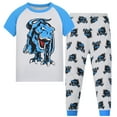 thumbnail image 1 of Byoo Dinosaur Graphic Toddler Boys 2Pcs Sleepwear Sets Short Sleeve Pullover Shirt Pants Clothes Set Soft Daily Homewear Outfit, 1 of 3