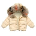 thumbnail image 1 of Byoo Down Jacket for Little Girls Full Zip Solid Padded Hoodie Puffer Jacket Warm Comfortable Clothing for Kid, 1 of 2